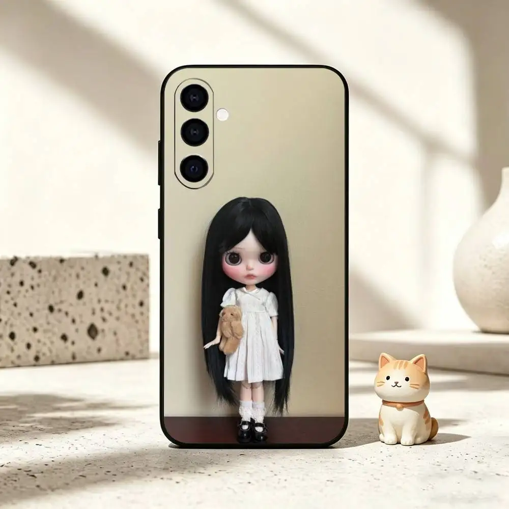 Фото Модный милый чехол для телефона D-Doll B-Blythe для Samsung Galaxy A73, A72, A71, A70, A53, A52, A51, мягкий силиконовый черный чехол №4