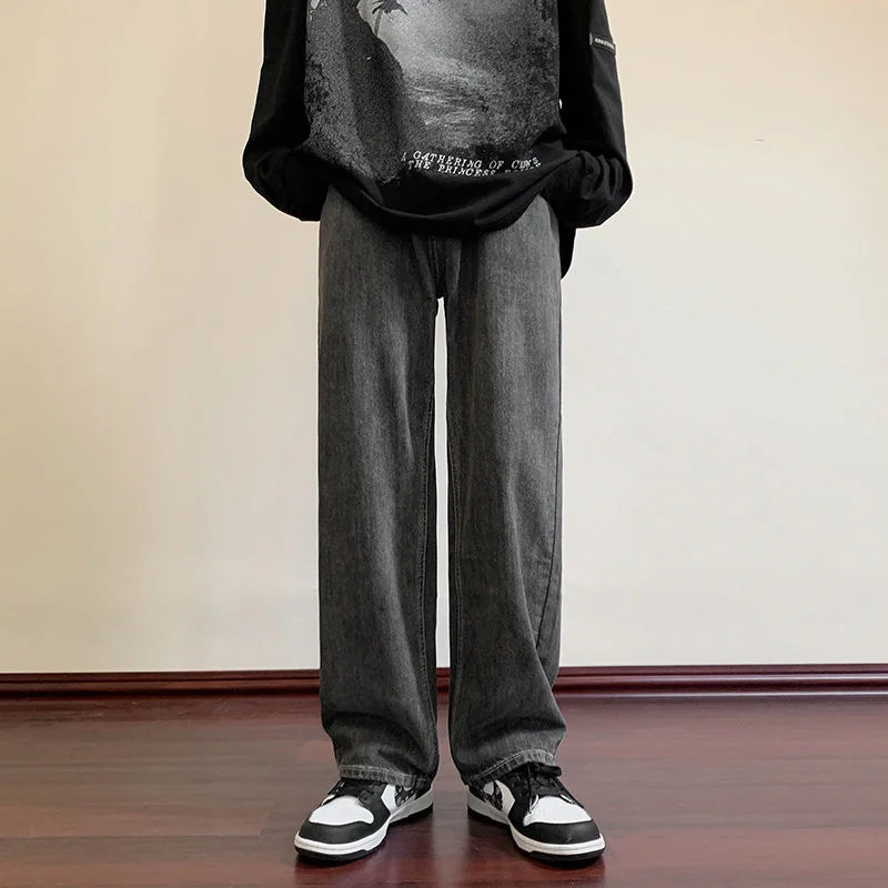 4 Colors Baggy Jeans Men Fashion Retro Straight Jeans Men Casual Streetwear Hip Hop Loose Denim Pants Mens Trousers S-2XL