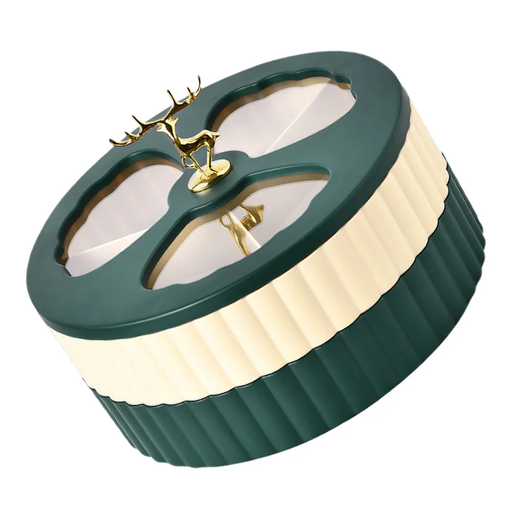 

Compartment Snack Container Household Rotating Candy Tray for Fruit Candy Snack