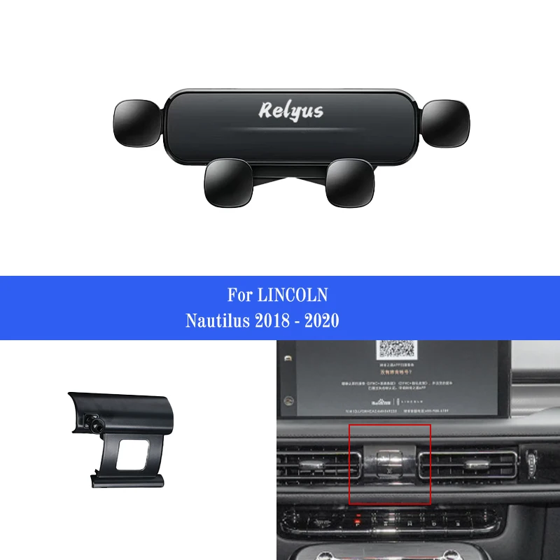 

Автомобильный держатель для мобильного телефона для Lincoln Nautilus 2018-2020, держатель для крепления на вентиляционное отверстие для смартфона, под...