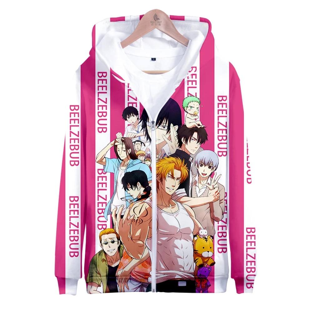 

BEELZEBUB 3D Printed Zipper Hoodies Women/Men Fashion Long Sleeve Hooded Sweatshirt Hot Sale Streetwear Clothes