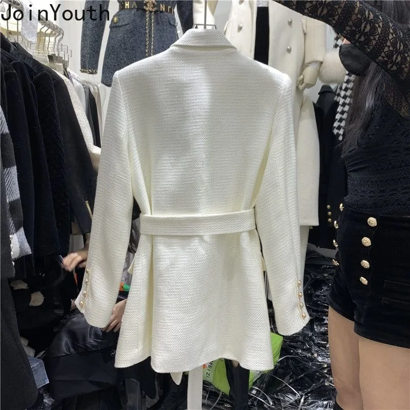 Зимнее пальто женская одежда толстое шерстяное 2024 толстая двубортная бандажная