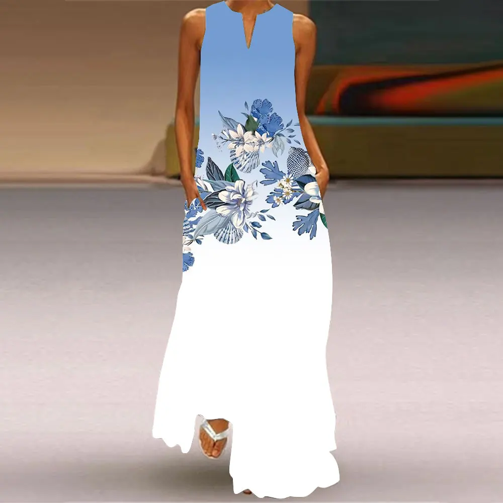 Новый женский модный жилет с v-образным вырезом длинная юбка повседневная