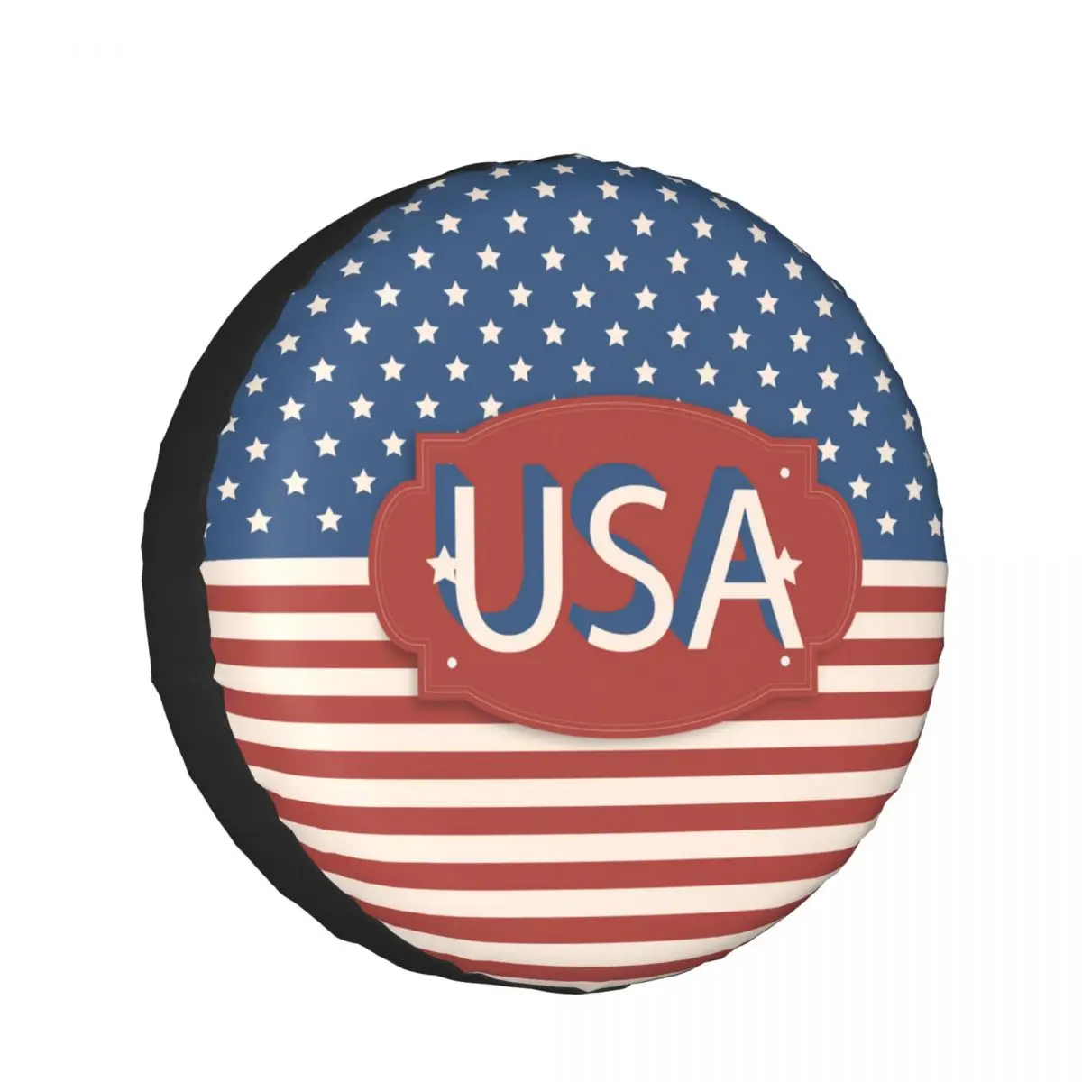 

Car Wheel Tyre Cover 13/14/15/16 Inch USA Flag Vintage Label Spare Tire Cover Case Soft Protector Pouch Car Accessories