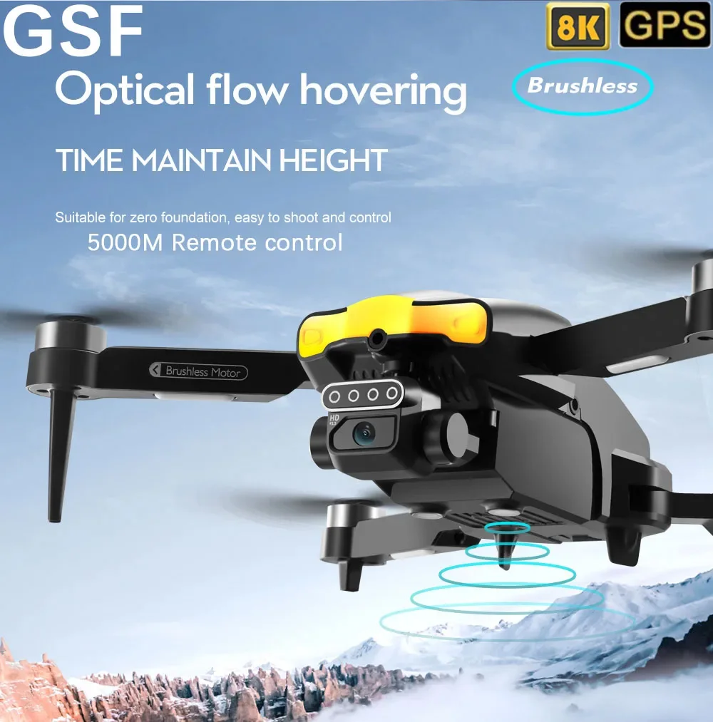 

GSF LS-XT105 2.4G WIFI FPV With 6K Two axis pan tilt HD Camera 22mins Flight Time Brushless Foldable RC Drone Quadcopter RTF