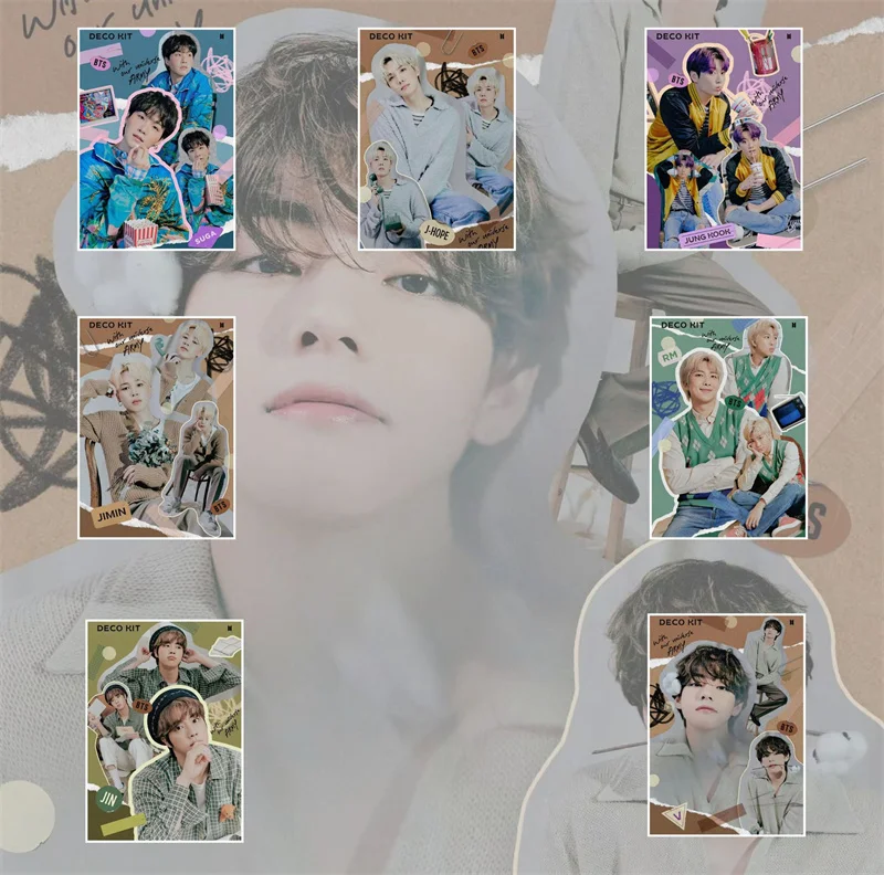 

1Pcs Wholesale Kpop Bangtan Boys Poster Sticker New Album DECO KIT Preview Cuts Photo Picture Room Wall Stickers Fans Collection