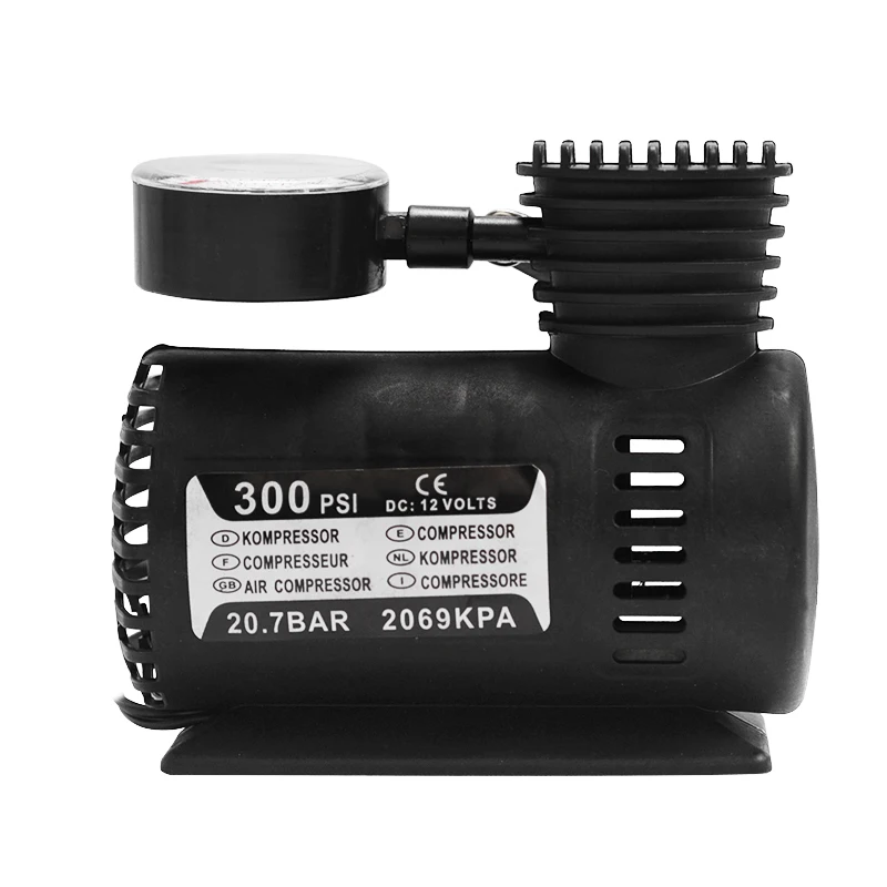 

300 PSI DC 12V Auto Car Portable Mini Air Compressor Electric Tire Inflator Pump w/Gauge