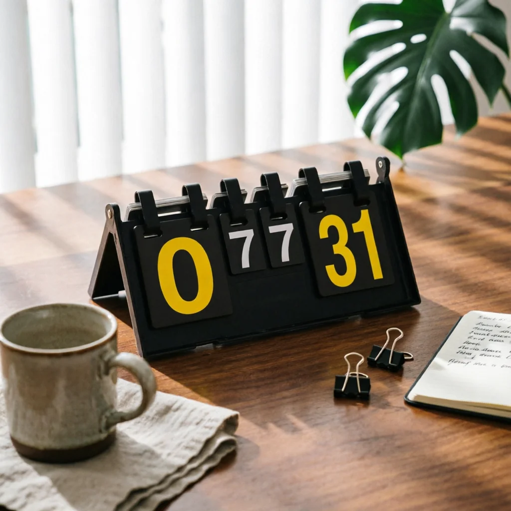 Фото Складное табло для подсчета очков Flip Scorekeeper, ламинированное настольное табло из АБС-пластика для настольных игр №1