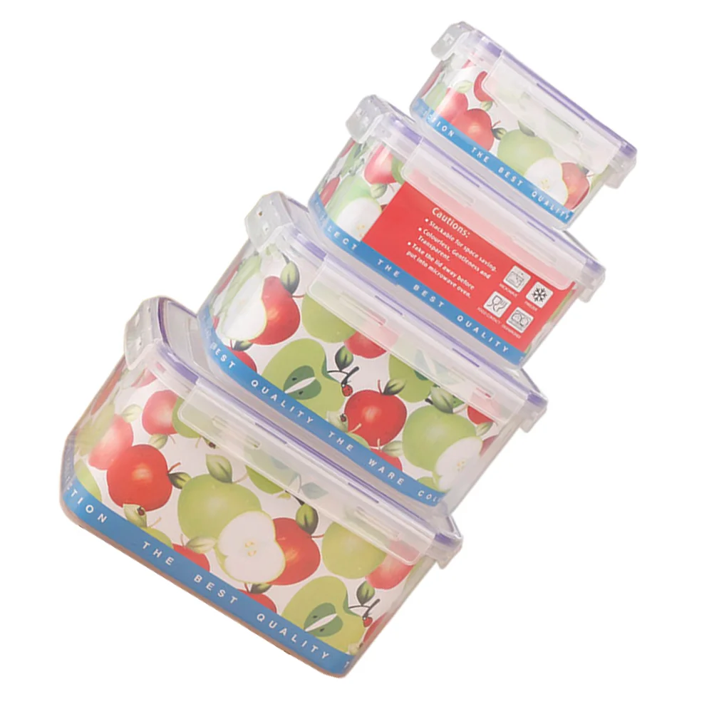 

4pcs Storage Box Useful Multipurpose Fridge Container Preservation Box For Home Restaurant Fridge Organizer