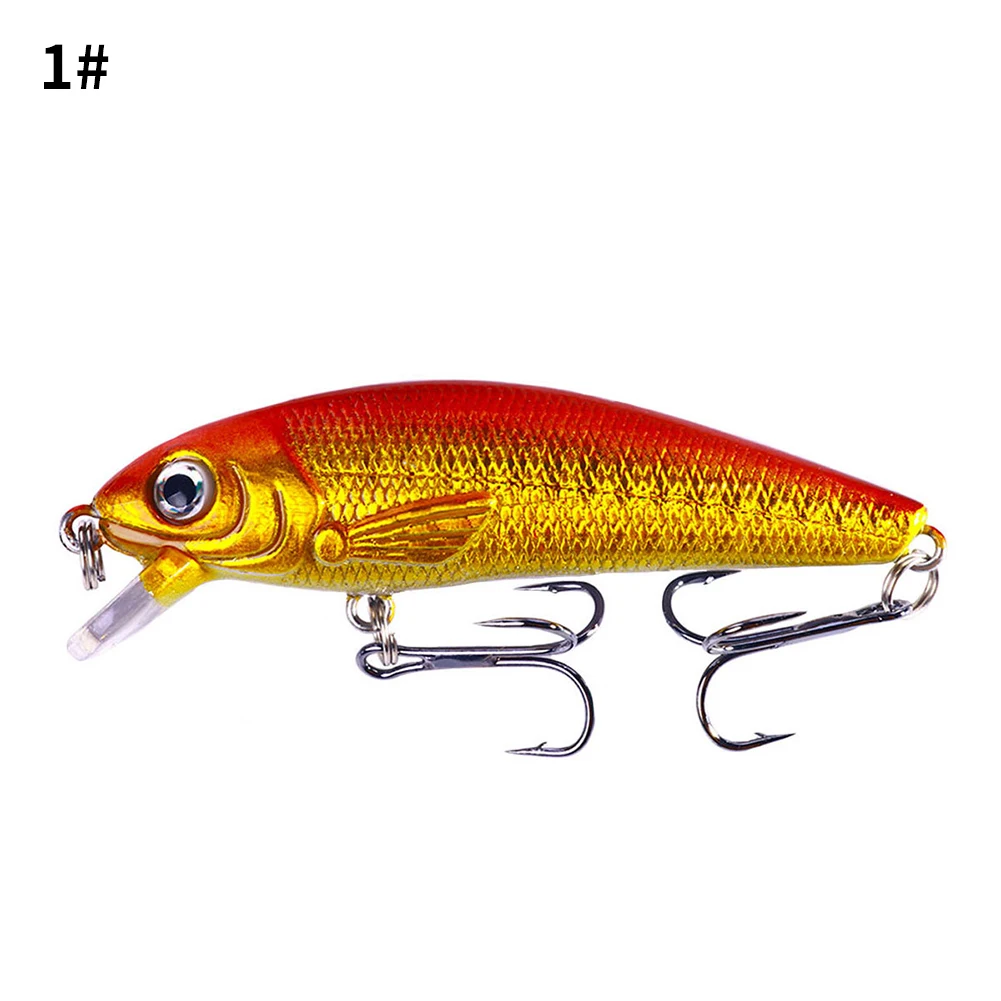 

New Fishing Lures Bait Floating Minnow Lure 10 Colors 3D Bionic Fish Eye 6# Hook 7.5cm High Quality Topwater Bait