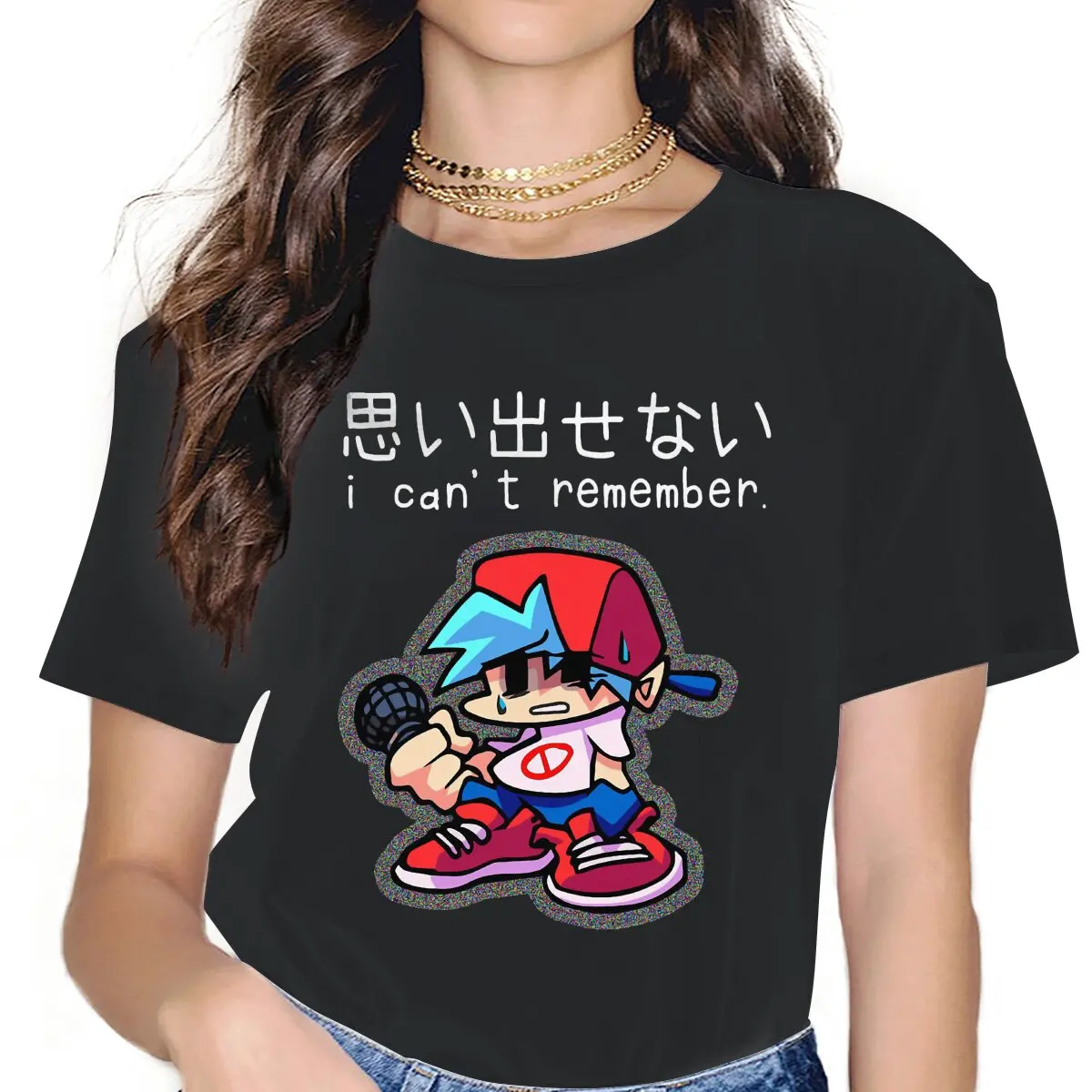 

Everywhere At The End Of Funk Women Clothing Friday Night Funkin Boyfriend GF Rhythm Game Graphic Female Tshirts Loose Tops Tee