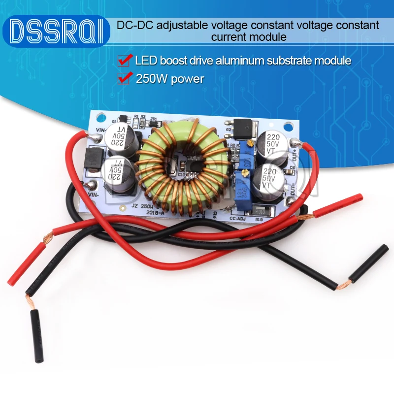 

250W 10A DC-DC Boost Converter Constant Module Current Mobile Power Supply LED Driver Module Non-isolated Step Up Module