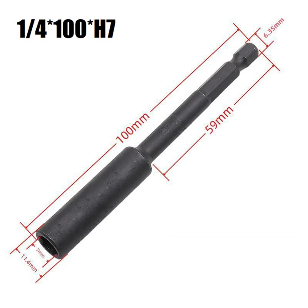 

1Pc Socket Wrenche Adapter Hexagon Nut Driver Bit Magnetic 100mm Deepen H7-H14 Retractable For Home DIY Carpentry Power Tools