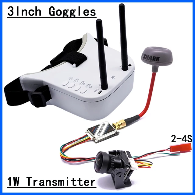 FPV очки 3 дюйма белые Smart Audio + 1200TVL камера | AliExpress