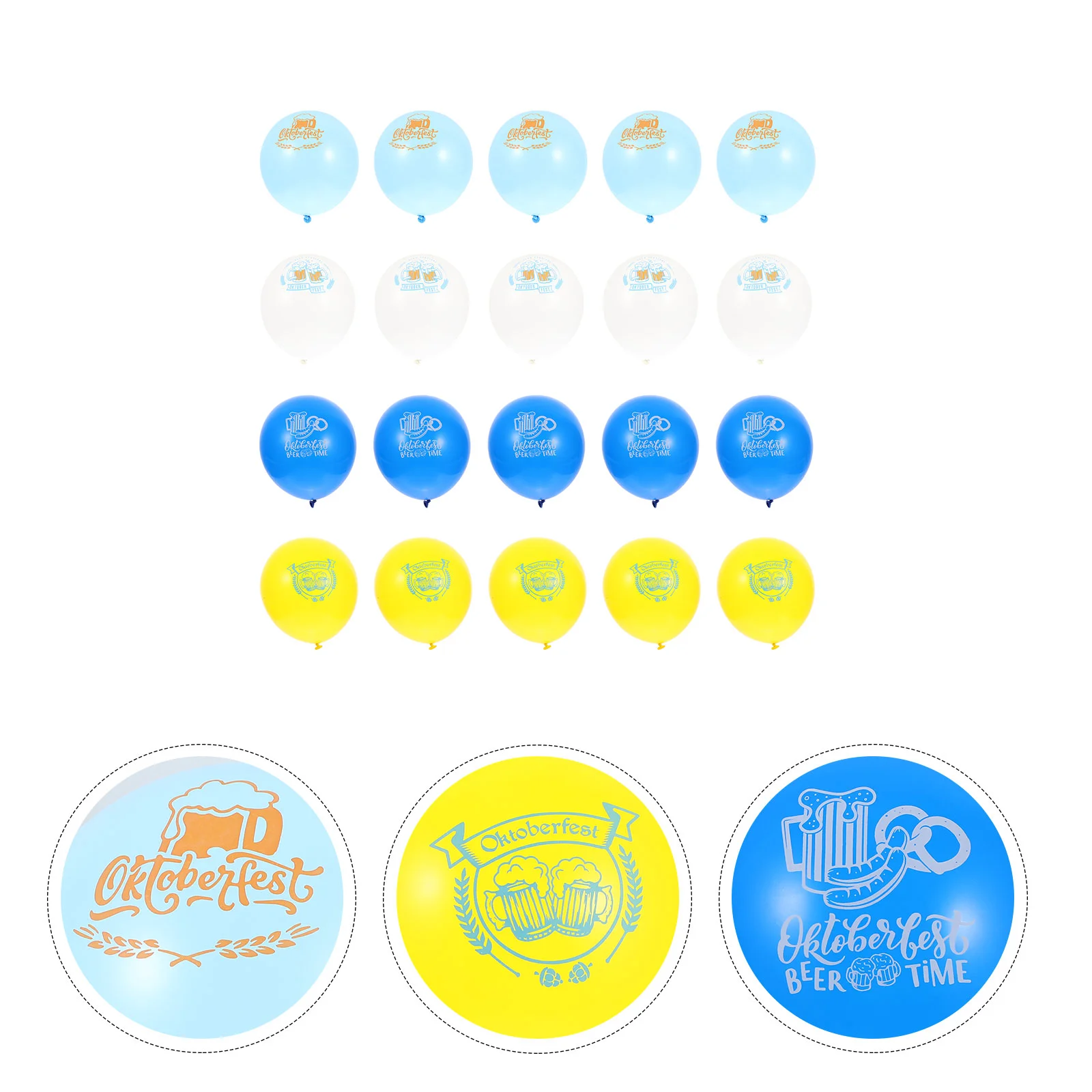 

Oktoberfest Balloon Beer Festival Day Supplies Party Flavors Colored Decor Balloons Latex Ornaments Scene Layout Decors Foil