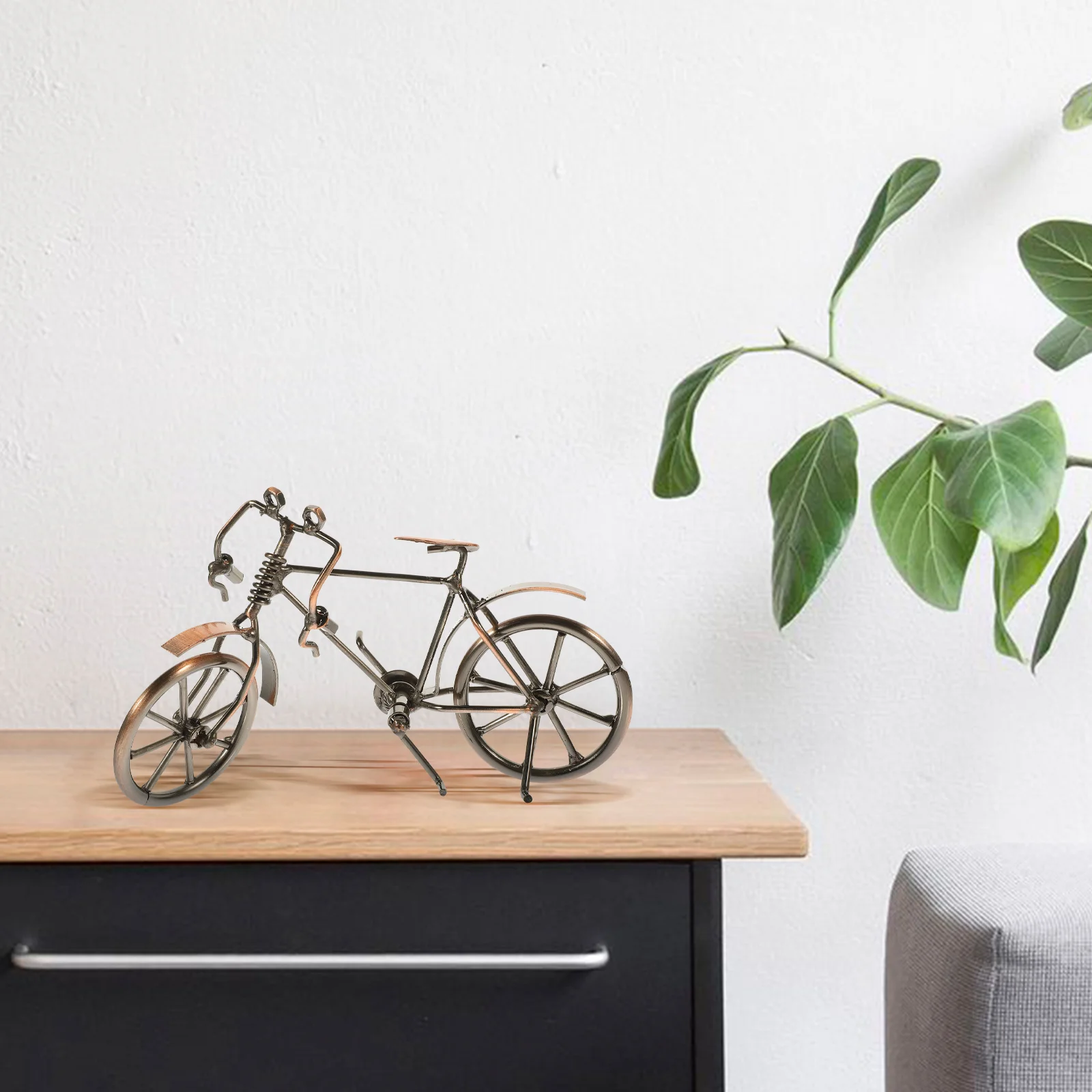 

Home Decor Lifelike Bike Adornment Decoration Model Statue Miniature Ornament Simulation Metal Simulated Retro