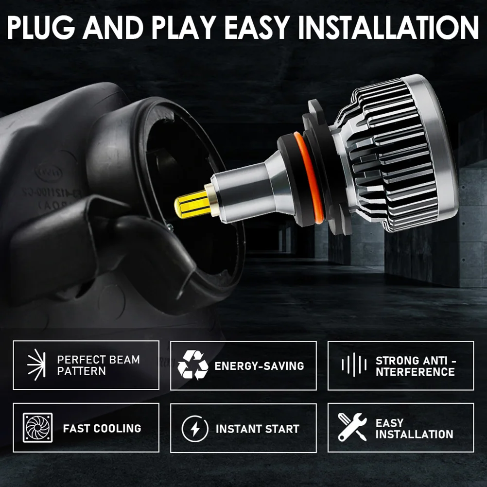 

1 Pair 9006 Bulb Car Spotlight Headlight Headlamp Vehicle Accessory