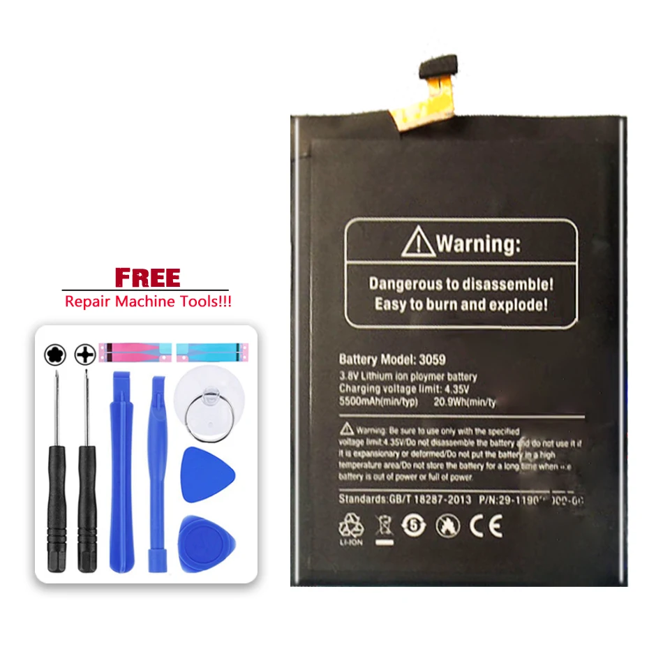 

Replacement Battery 5500mAh for Ulefone Armor X /X2 3059 ArmorX ArmorX2 Mobile Phone