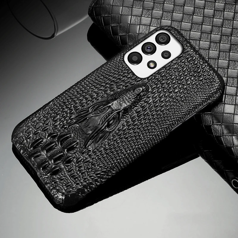 

Luxury Leather Crocodile Phone Case For Samsung Galaxy S23 ultra for A71 A70 A53 A52 A51 A50 A41 A33 A32 Back Cover cases