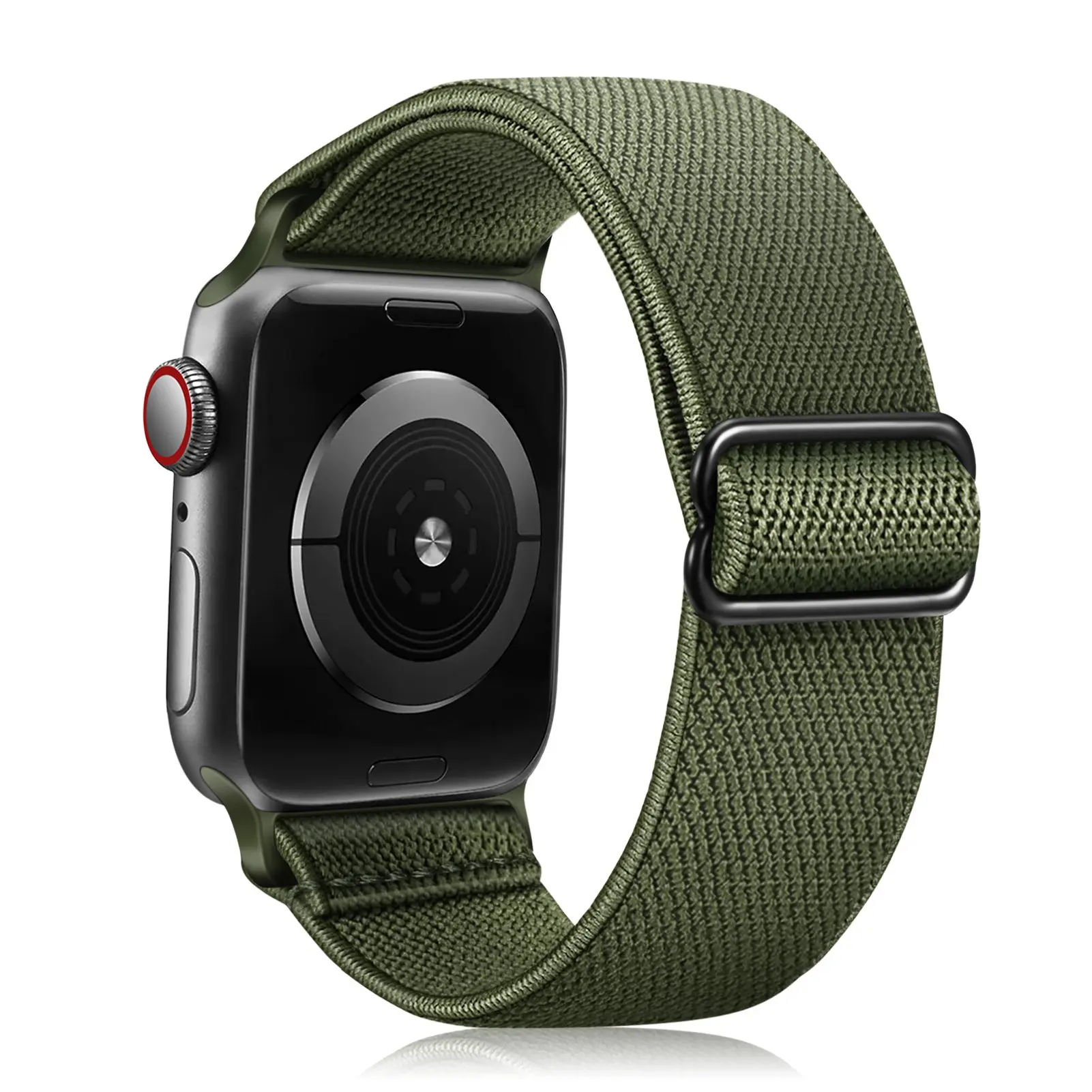 

Ремешок нейлоновый для наручных часов, регулируемый цельный спортивный эластичный браслет из полиэстера для Iwatch Apple Watch Series SE/6/5/4/3/2/1