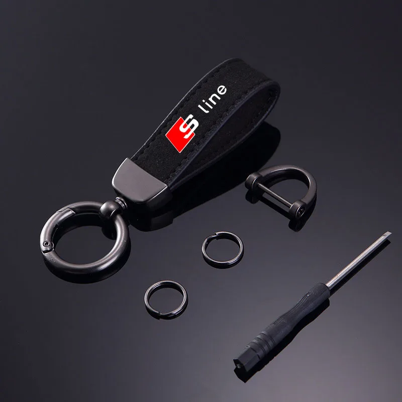 

Замшевый брелок для Audi S Line A7 A3 A4 A6 A5 Q5 A1 Q7 Q3 Q4 TT SQ5 RSQ3 RSQ8 S3 S4 RS5 RS6 Аксессуары для автомобильных ключей