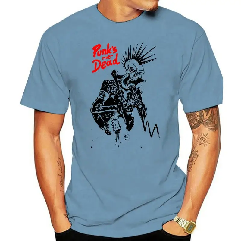 

Punk is not Dead Men Unisex Tees T-Shirts punk skull skeleton singer music band punx music rock COOL Novelty Fashion Casual Tops
