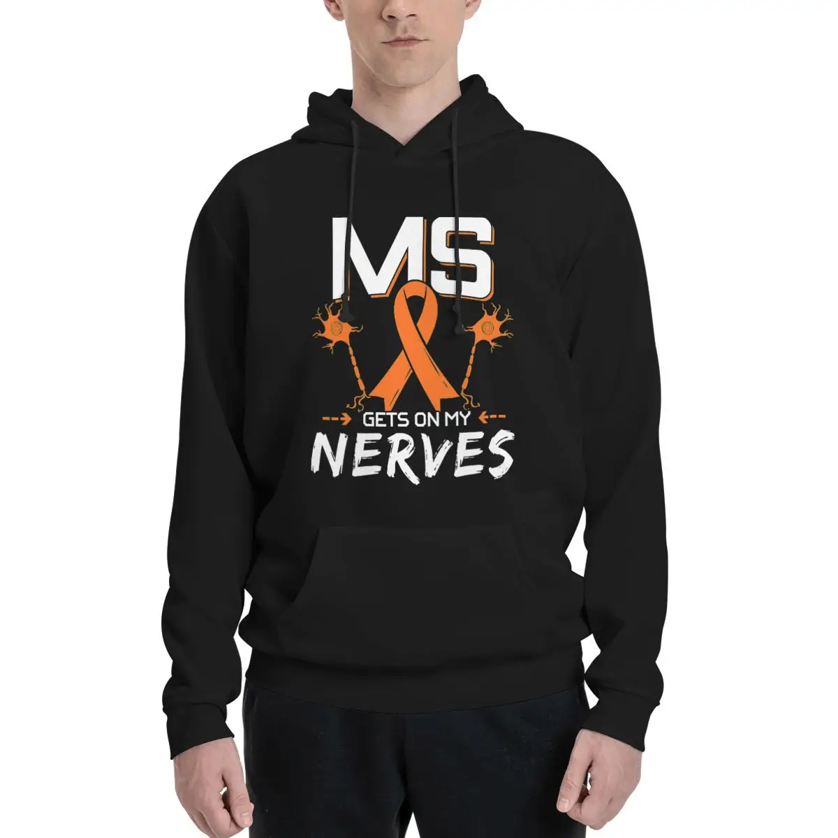

Ms Gets On My Nerves Multiple Sclerosis Awareness Survivor Polyester Hoodie Men's sweatershirt Warm Dif Colors Sizes