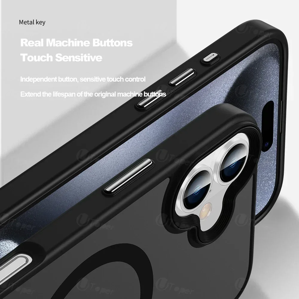 Магнитный матовый защитный чехол для iPhone 16 15 14 Plus 13 12 11 Pro Max