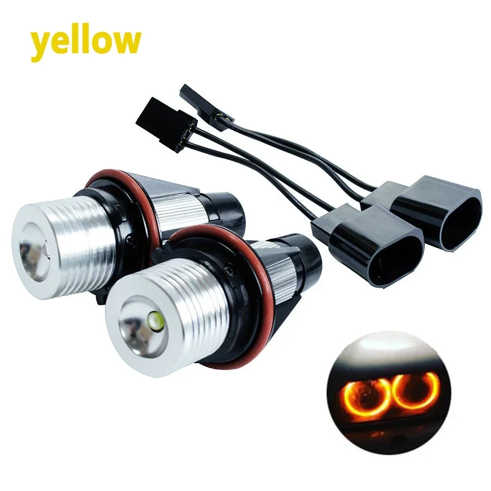 

2 шт., безымянное кольцо Angel Eye Halo, габаритный боковой свет, светодиодная лампа 5 Вт, автомобильная фара, противотуманная фара для BMW E39 E53 E60 E61 E63 X5 530i