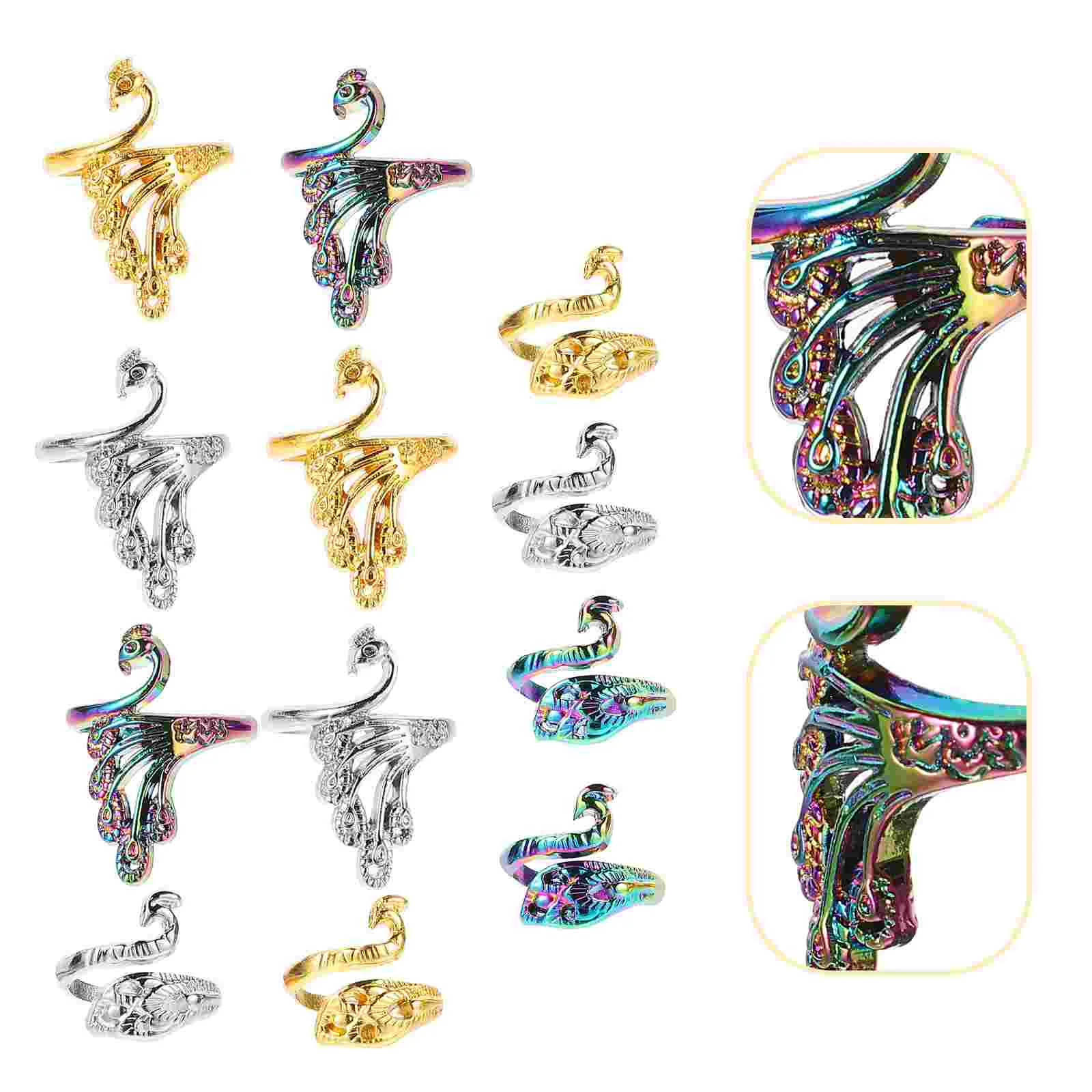 

12 шт., Женское кольцо в оплетке