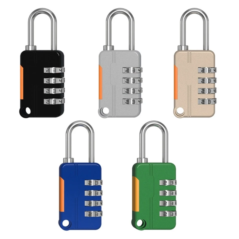 

4-digit Travel Combination Lock Zinc Alloy Mini Padlock Backpack Security Lock Resettable Luggage Locks Weather-proof