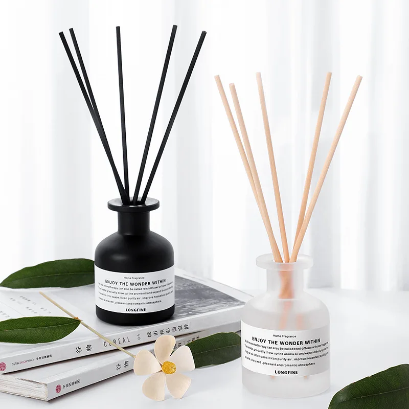 

120ML Black and White Potbelly Bottle Aromatherapy Decoration Hotel Reed Diffuser Set Ornaments Fragrance for Birthday Presents