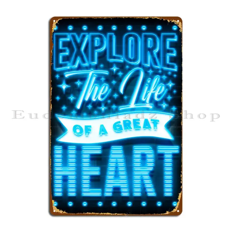 

Explore The Life Metal Plaque Poster Bar Cave Designer Rusty Wall Decor Mural Tin Sign Poster