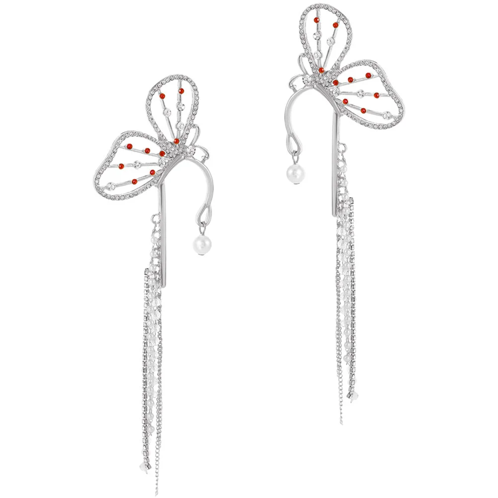 

South Korea Ear Cuffs Non Women Full Earring Butterfly Tassel Earrings