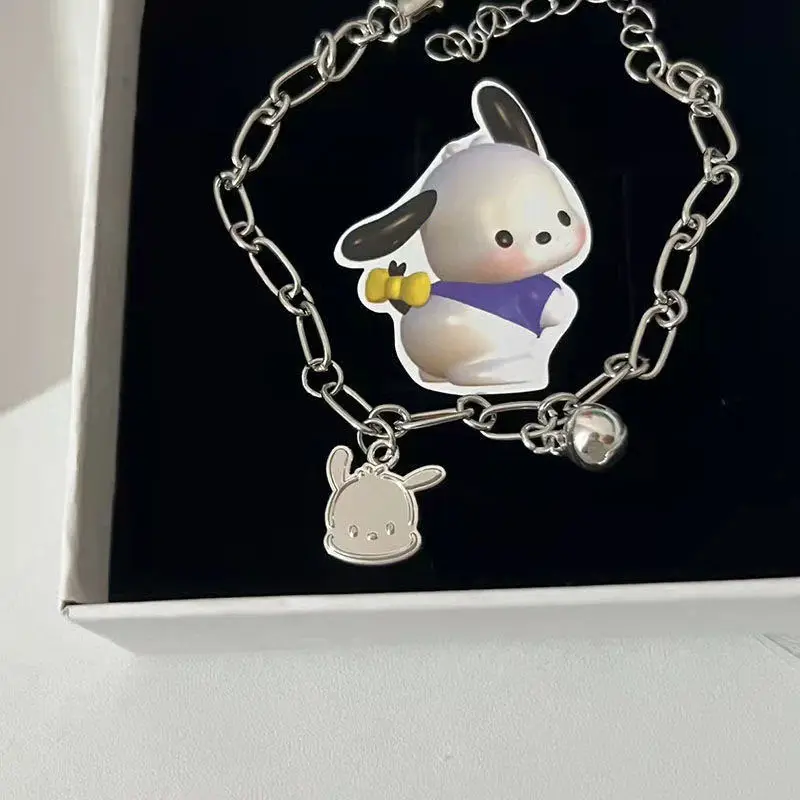 

Sanrio Kawaii Pochacco Creative Bracelet Necklace Girlfriend Sweet Necklace Accessories Delicate Birthday Gift Wholesale Jewelry