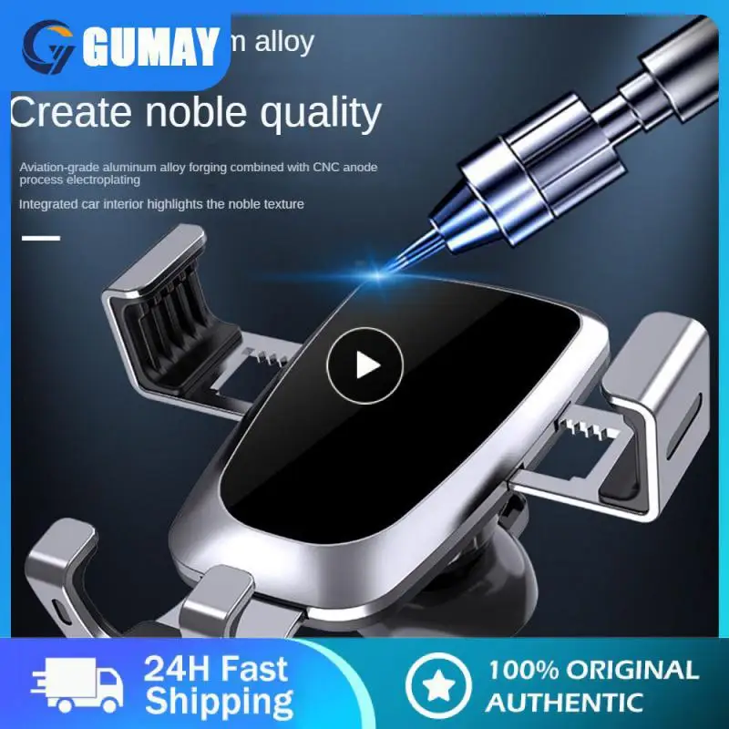 

Gravity Mobile Phone Holder Multifunctional Durable Car Phone Holder Practical Portable Car Supplies Aluminum Alloy Car Holder