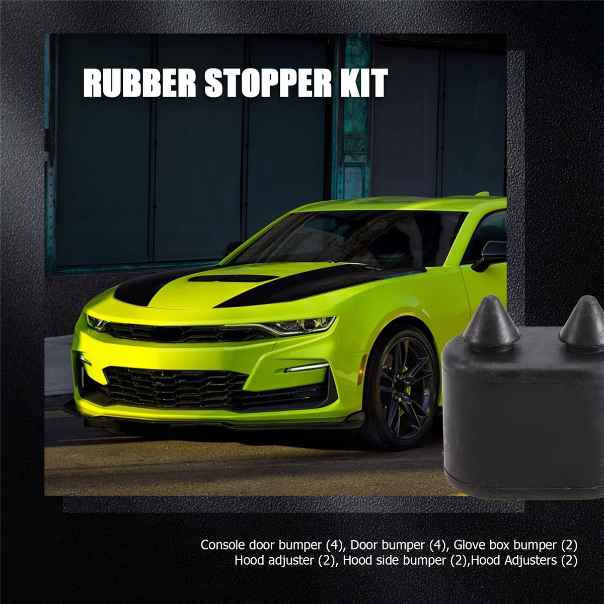 Комплект резинового стопора бампера + регуляторы капота для Chevrolet Camaro 1967 1968 1969 г.в.