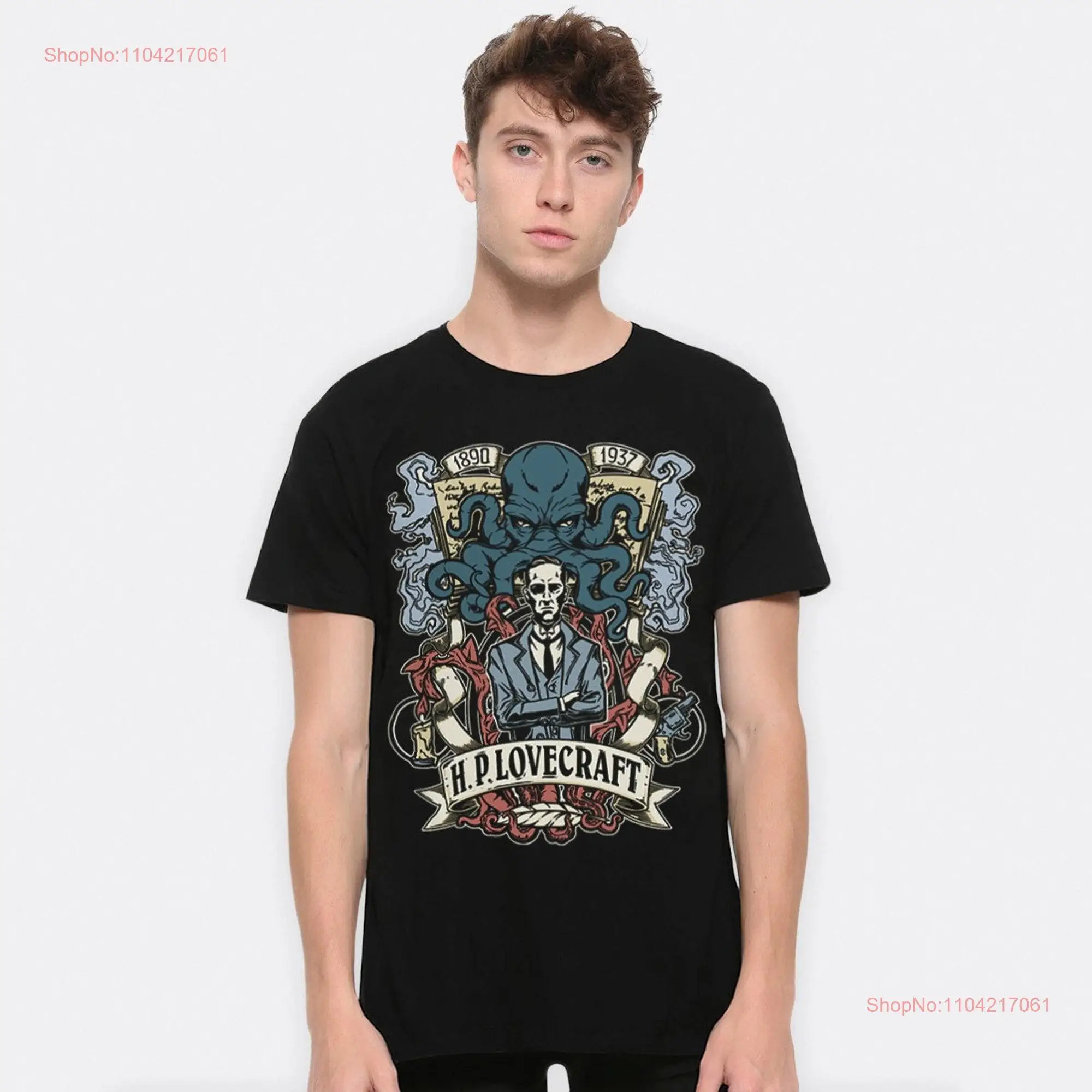 H P Lovecraft Art T Shirt Sizes LVC 087454 long or short sleeves
