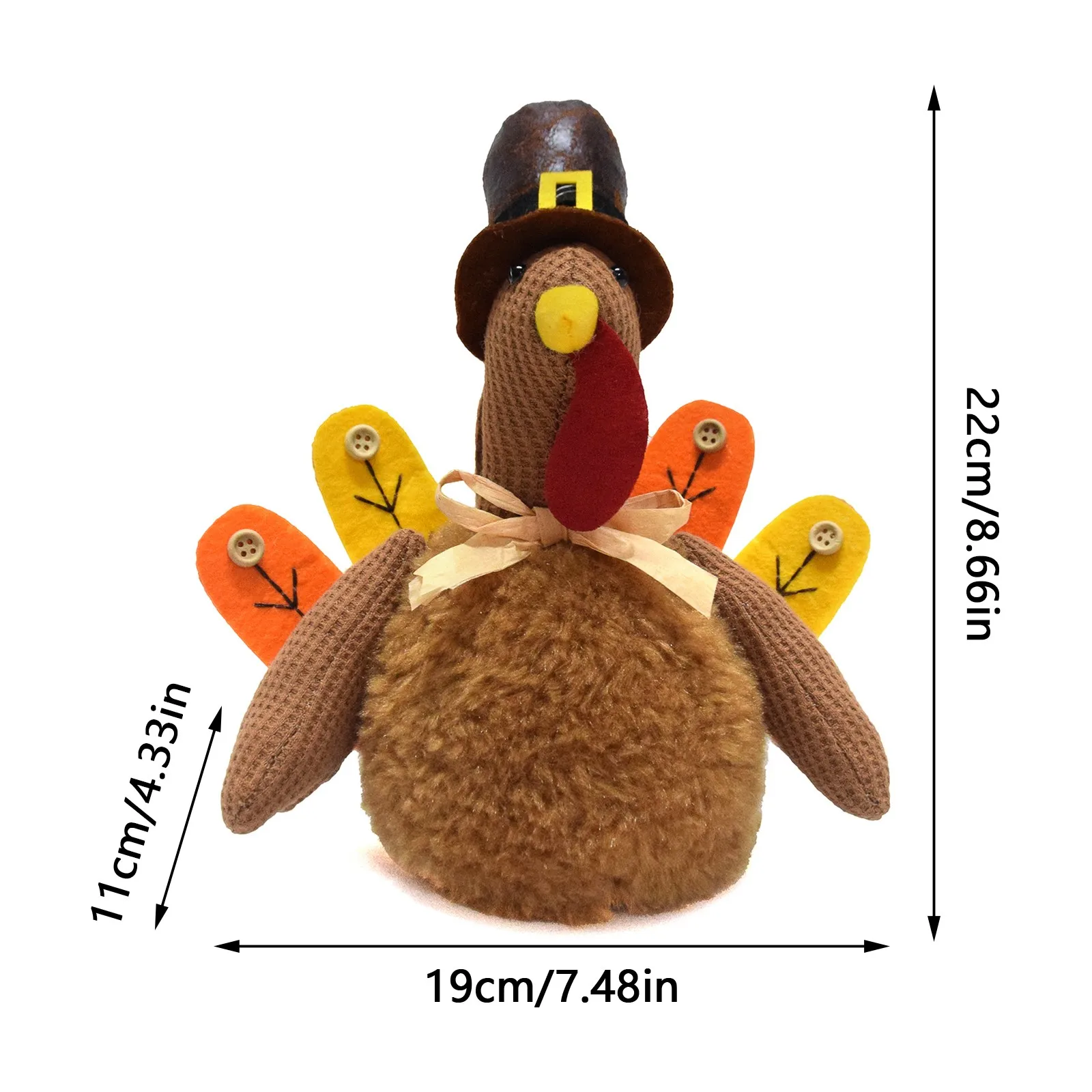 День Благодарения Турция Плюшевые игрушки Украшения Ручной работы
