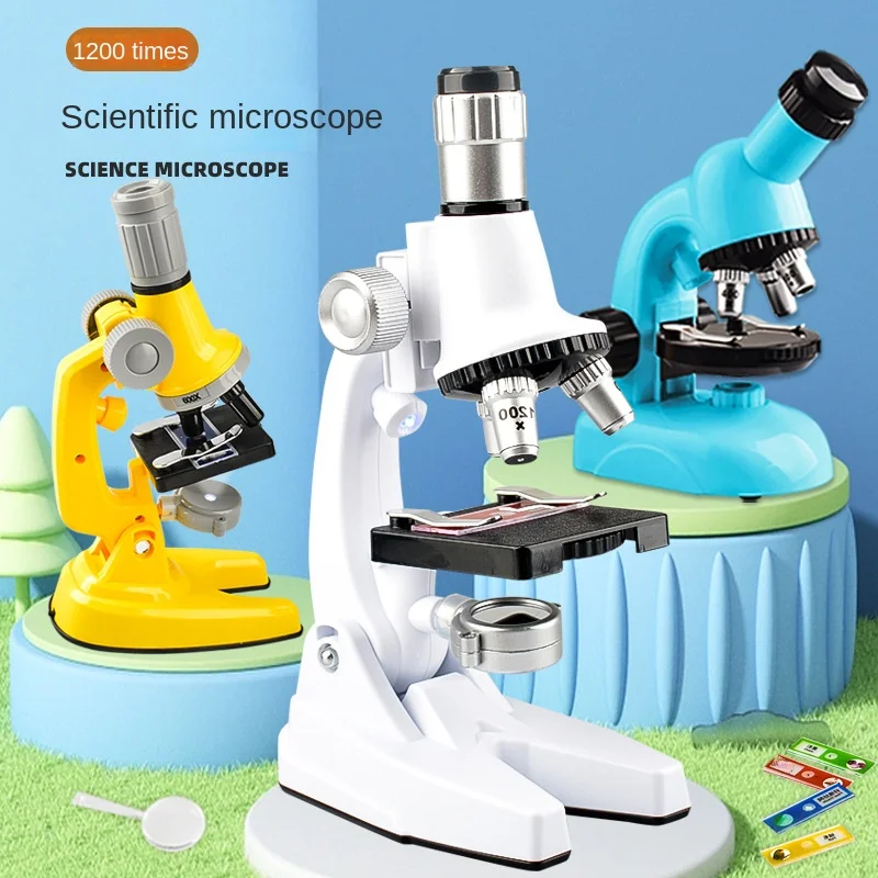 

HD 1200 Times Children's Microscope Toy Set Primary and Secondary School Students Portable Biological Science Experiment Set