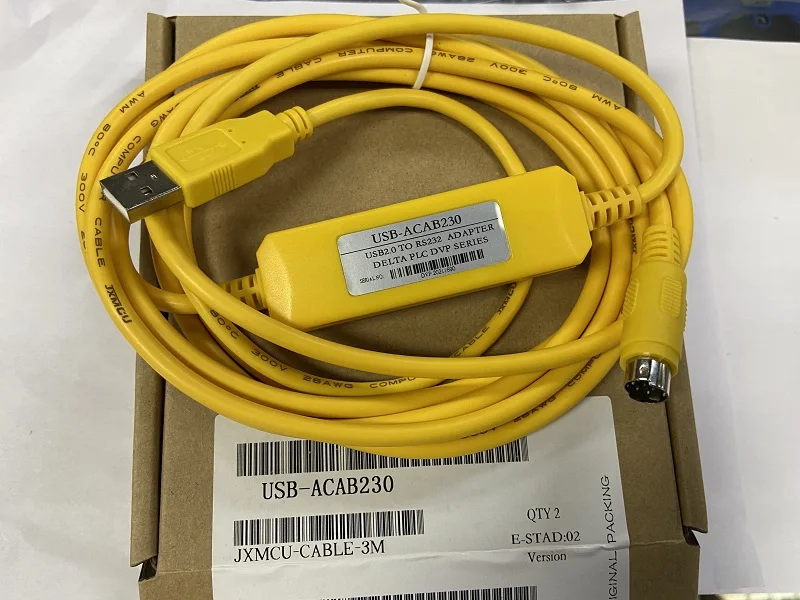Программируемый кабель USBACAB230 Delta PLC USB-адаптер RS232 серии USB-DVP ES EX EH EC SE SV SS |