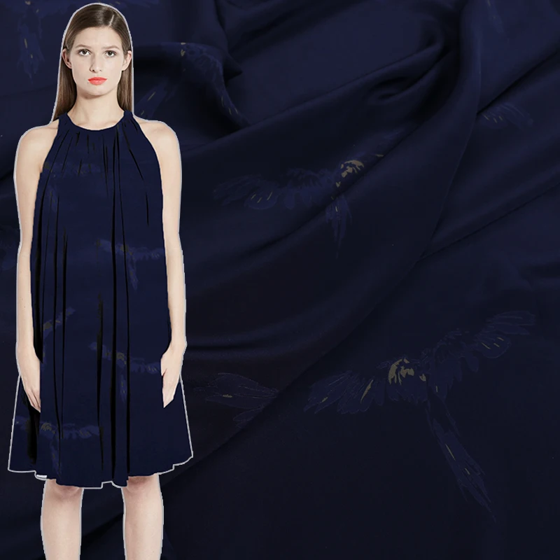 

138cm Wide Printed Silk Fabric Meter 13mm Silk Crepe De Chine Fabric Digital Inkjet Dress Shirt Fabric Wholesale Silk Cloth