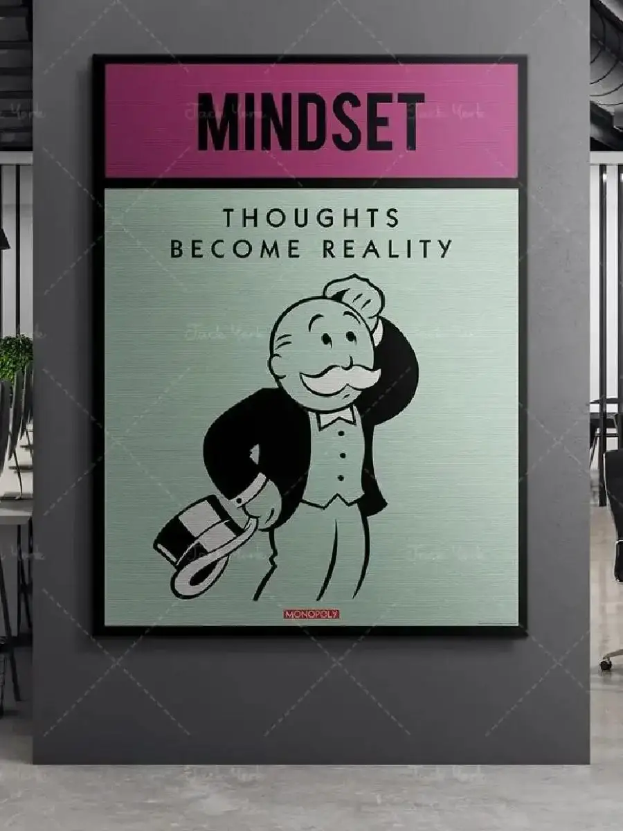 Мотивационные Произведения Искусства В Стиле Монополии HD Принт Холст Настенный