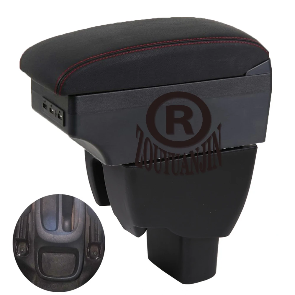 

For Hyundai Xcent Armrest Box Arm Elbow Rest Center Console Central Store Content Storage with Cup Holder USB