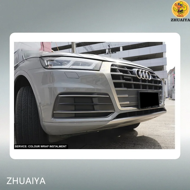 Суперглянцевая шиферно-серая виниловая пленка ZHUAIYA обмотка для автомобиля