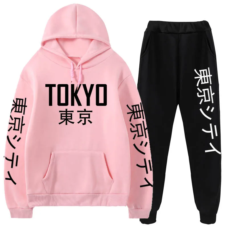 Японский Женский комплект из толстовки и спортивных брюк в Токио удобные
