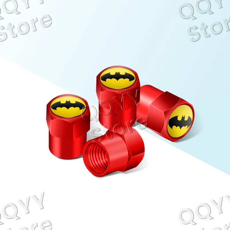 

4 шт., желтая летучая мышь, автомобильная шина, стержни клапанов, крышка с накаткой, алюминиевая шина, водонепроницаемая крышка клапана, автомобильные универсальные аксессуары, подарок