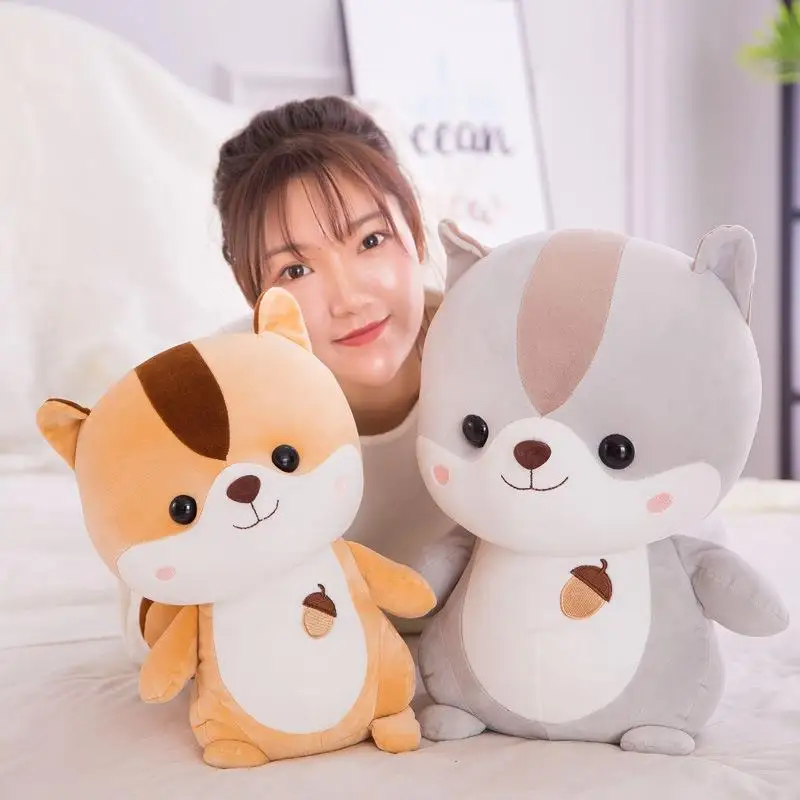 

Cute Squirrel Plush Toys Stuffed Doll Cartoon Animal Christmas Birthday Gift for Kids Boys Girls Size 20/25/35cm Choose