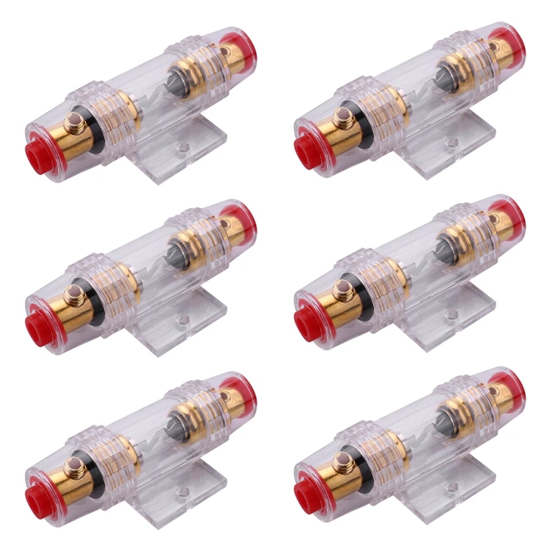 

6X Car Stereo 8 Gauge AGU Support Fuse Holder And Fuse 60 Amp Audio Cable