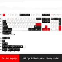 1 set earl red keycaps cherry profile pbt dye sublimation key caps for mx switches mechanical keyboard keycool 84 keycap